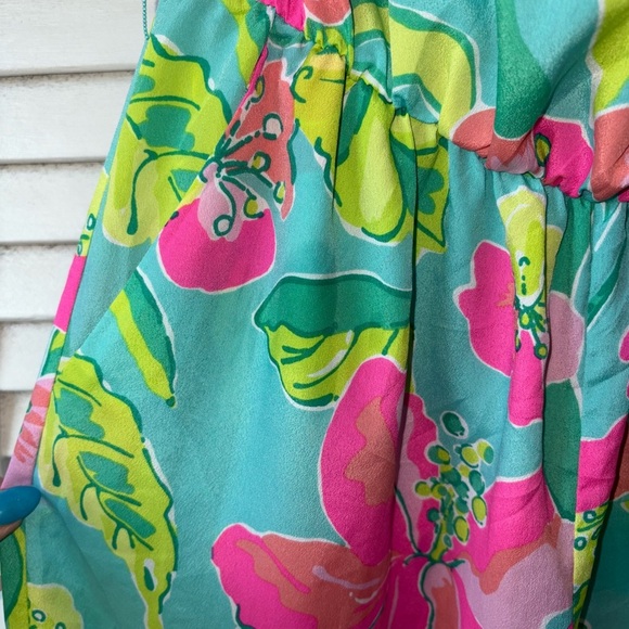 Lilly Pulitzer Farrah Strapless Jumpsuit Crystal Water Island Cocktail Print S - Picture 4 of 7